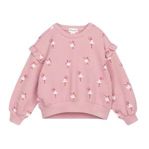 MILES THE LABEL GIRLS BALLERINA RUFFLE SWEATSHIRT